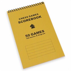 50 Games Chess Score Book - Gold