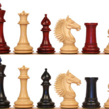 Copenhagen Staunton Chess Set with Ebony & Boxwood Pieces - 4.5" King